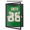 Americanflat 23x31 Lockable Jersey Display Case - Jersey Shadow Box Frame - Includes Built-in Hook for Jersey - Anti-Theft Lock - Polished Plexiglass Cover - Hanging Hardware - Black